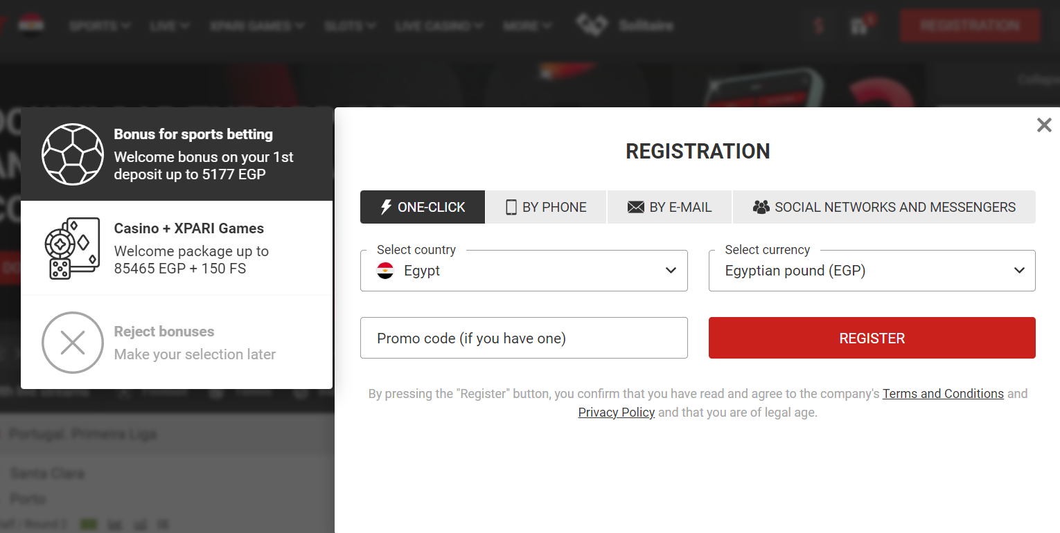 XpariBet Registration in Egypt XpariBet Registration in Egypt